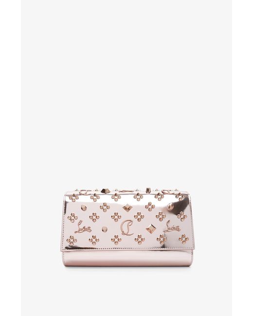 Christian Louboutin Pink Paloma Metallic Loubinthesky Clutch