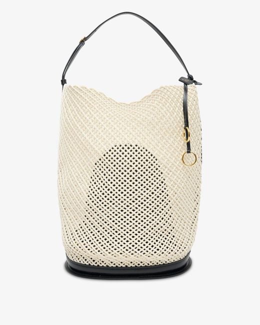 Alaïa White Large Beige Bucket Bag