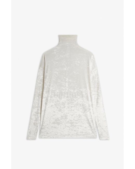 Phoebe Philo White Liquid High Neck Top