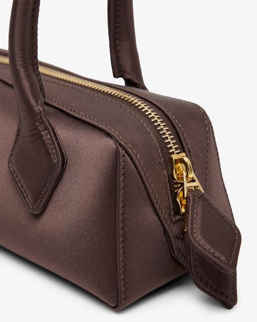 Alaïa Le Teckel Small Brown Satin Bag