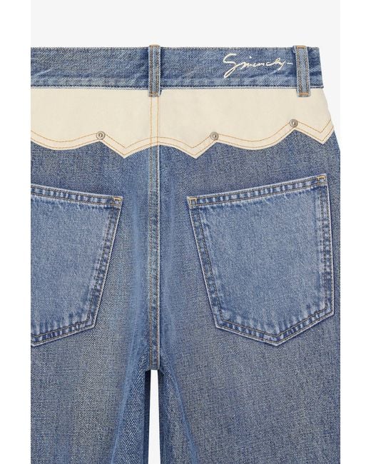 Givenchy Blue Back Details Denim Pants