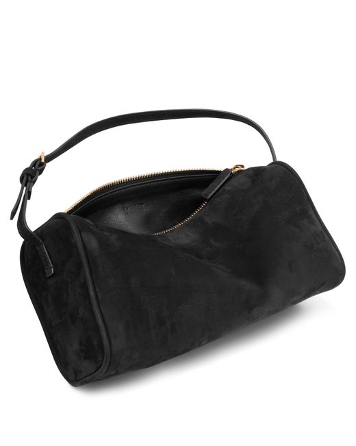 The Row 90's Black Nubuck Bag
