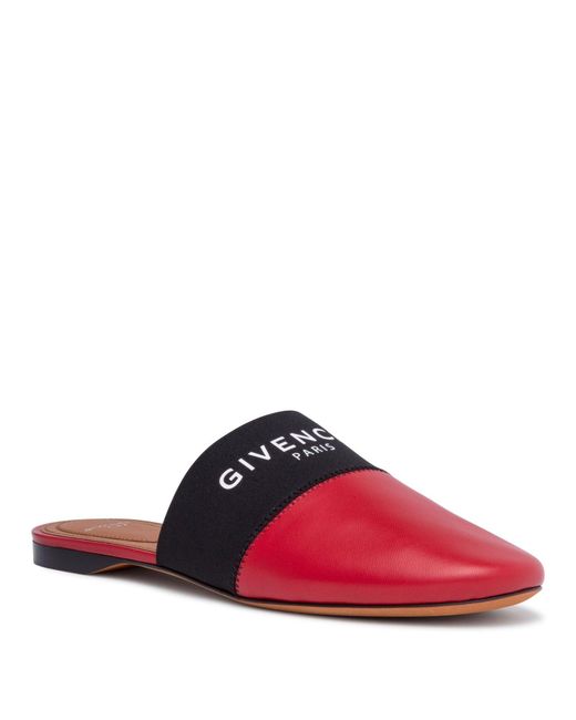 Givenchy Pink Bedford Flat Dark Red Mules