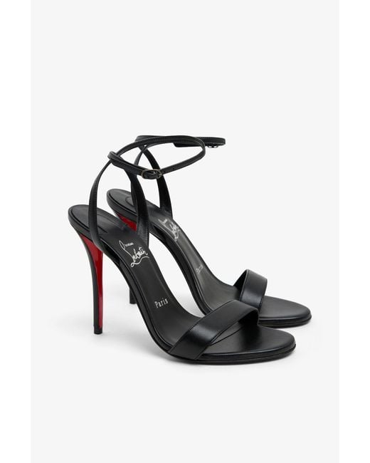 Christian Louboutin Miss Z 100 Black Leather Sandals