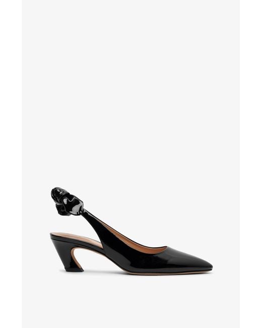 Chloé Oli Black Patent Slingback Pumps