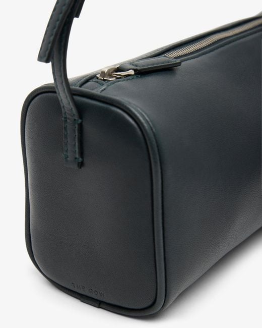 The Row Black 90's Dark Green Small Grain Leather Bag