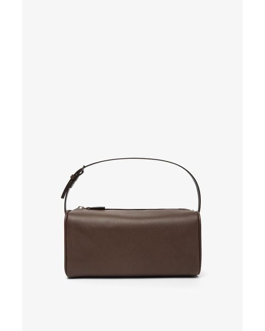The Row Brown 90's Bag Dark Khaki Leather Bag