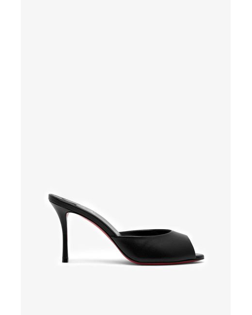 Christian Louboutin Me Dolly 85 Black Leather Mules