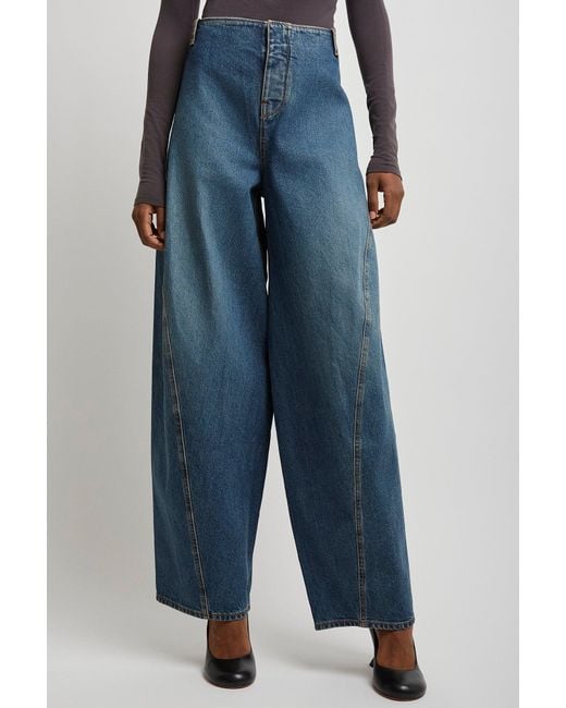 Alaïa Blue Denim Cargo Pants