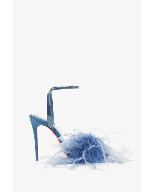Christian Louboutin Blue Loubipoupi 100 Denim Sandals