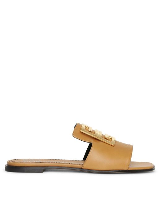 Givenchy Brown 4g Leather Sandals