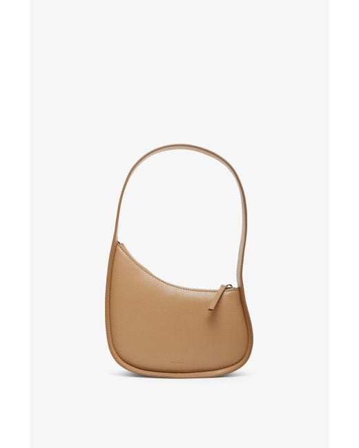 The Row White Half Moon Beige Leather Bag