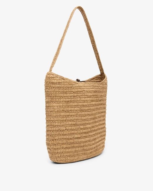 The Row White Alma Raffia Shoulder Bag
