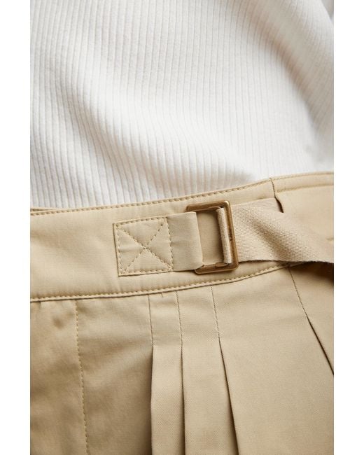 Chloé Natural Pleated Shorts