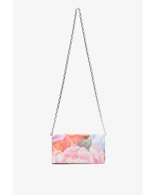 Christian Louboutin Pink Bettina Flower Satin Clutch