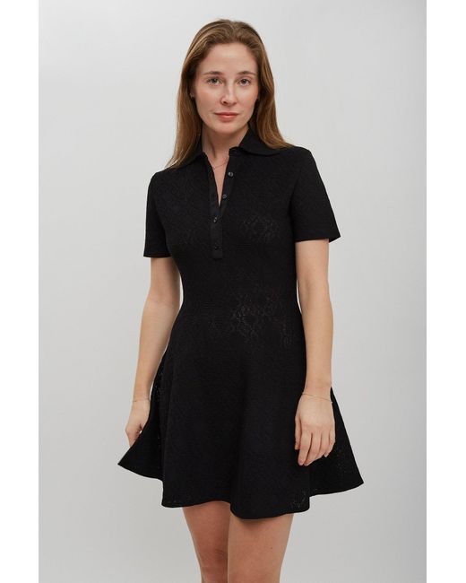 Givenchy Black Polo Collar Short Dress
