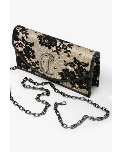 Christian Louboutin White Loubi54 Black Clutch