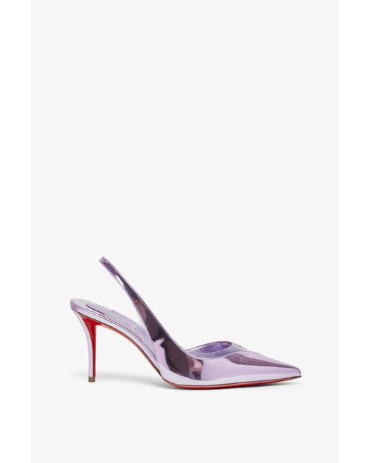 Christian Louboutin Pink Posticha 80 Metallic Slingbacks