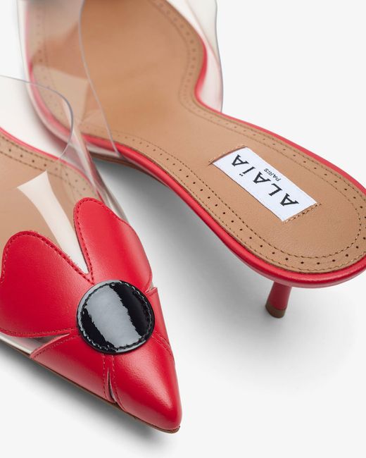Alaïa Pink Bloom 55 Mules