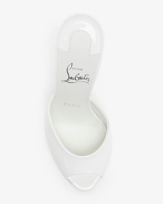 Christian Louboutin Me Dolly 100 White Patent Mules