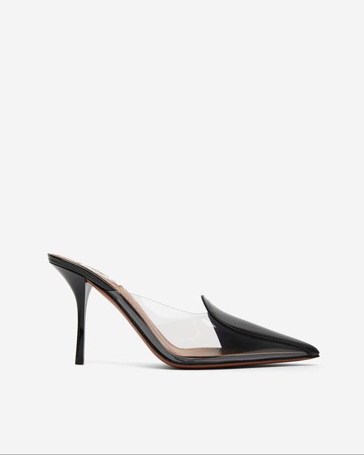 Alaïa White Coeur Abstrait Patent Leather Mules