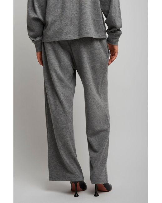The Row Gray Lanuit Grey Melange Cashmere Pants