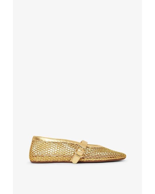 Alaïa Multicolor Gold Mesh Ballet Flats