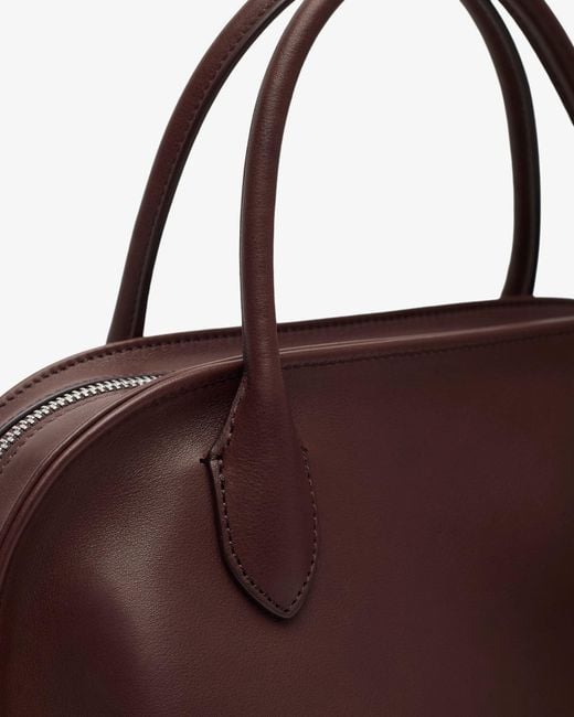 The Row Purple Agnes 12 Burgundy Leather Bag