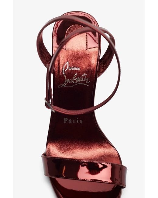Christian Louboutin Multicolor Miss Z 100 Red Metallic Sandals