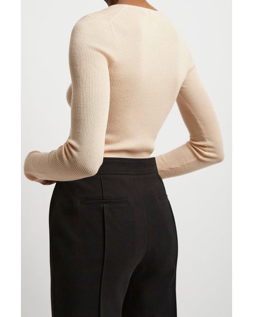 Chloé Pink Henley Wool Knit Shirt