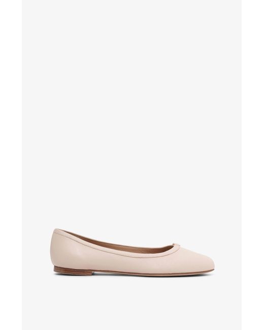 Chloé White Marcie Beige Leather Ballerinas