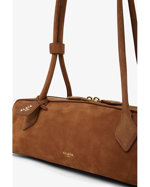 Alaïa Multicolor Le Teckel Medium Brown Nubuck Bag