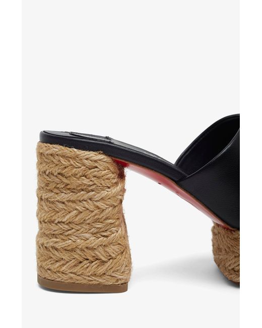 Christian Louboutin Black Calakala 85 Leather Platform Mules