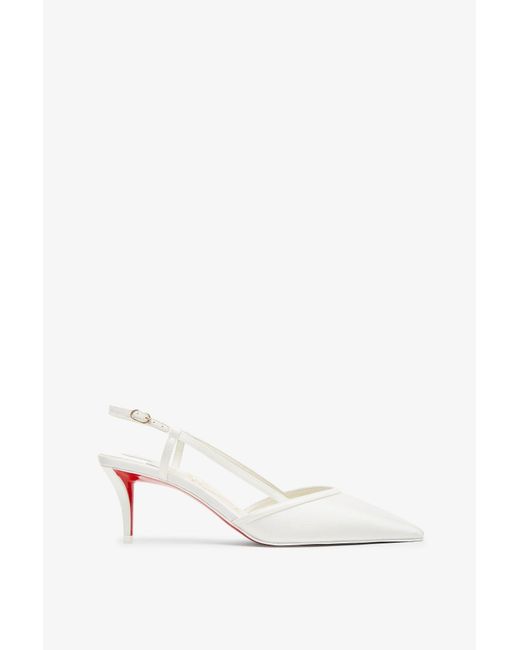 Christian Louboutin Miss Z 60 White Sling Pumps