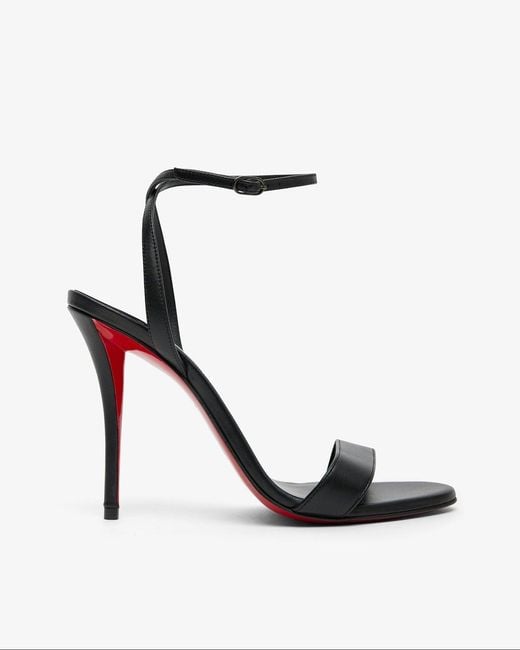 Christian Louboutin Miss Z 100 Black Leather Sandals