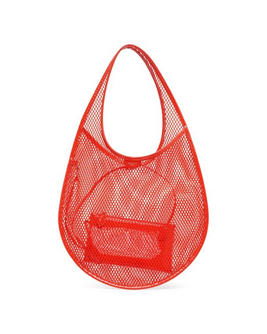 Alaïa One Piece Medium Red Mesh Bag