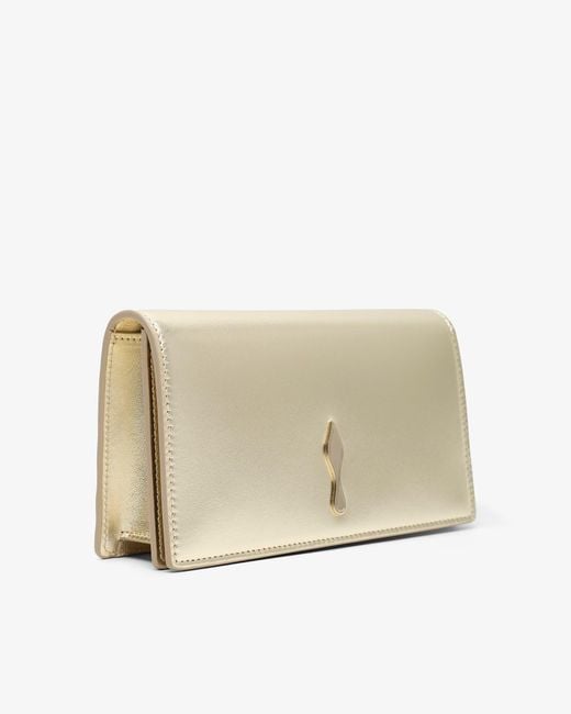Christian Louboutin Natural Bettina Laminated Nappa Clutch
