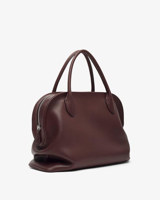 The Row Purple Agnes 12 Burgundy Leather Bag