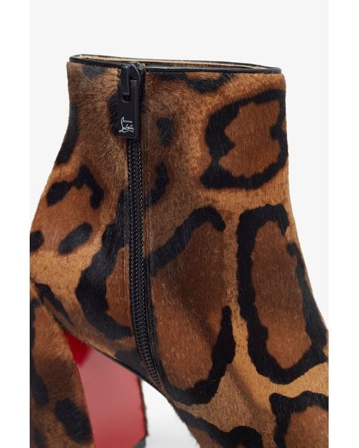 Christian Louboutin Brown Jane 85 Leopard Ankle Boots