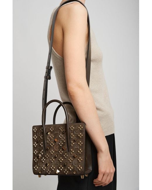 Christian Louboutin Multicolor Paloma S Mini Brown Bag