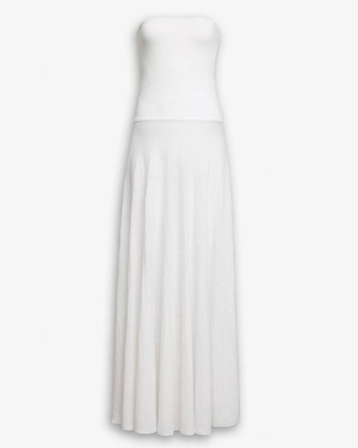 Alaïa White Linen-Blend Maxi Dress