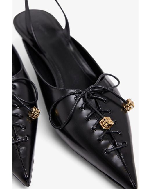 Givenchy White Leather Slingblacks