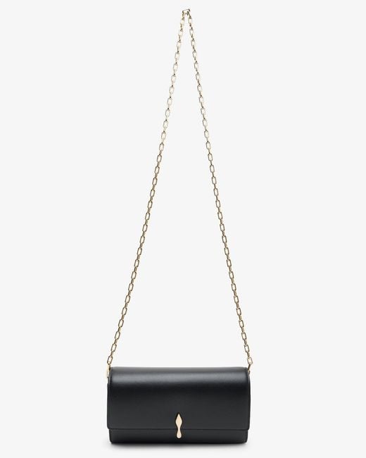 Christian Louboutin Black Bettina Wallet On A Chain Clutch