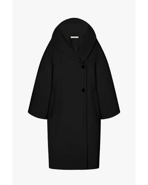 The Row Regino Black Wool Coat