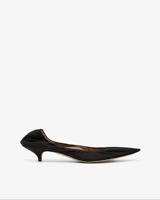 The Row White Liisa Black Kitten Pumps