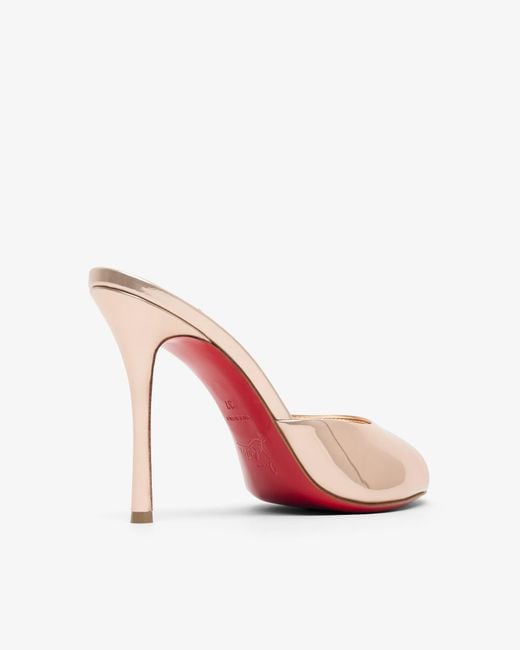 Christian Louboutin Me Dolly 100 Pink Metallic Mules