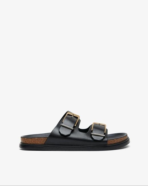 The Row White Buckle Slides
