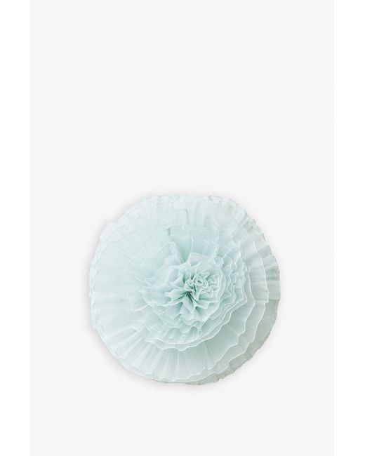 Phoebe Philo Blue Big Bloom White Brooch