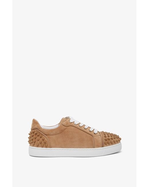 Christian Louboutin Multicolor Vieira 2 Beige Suede Sneakers