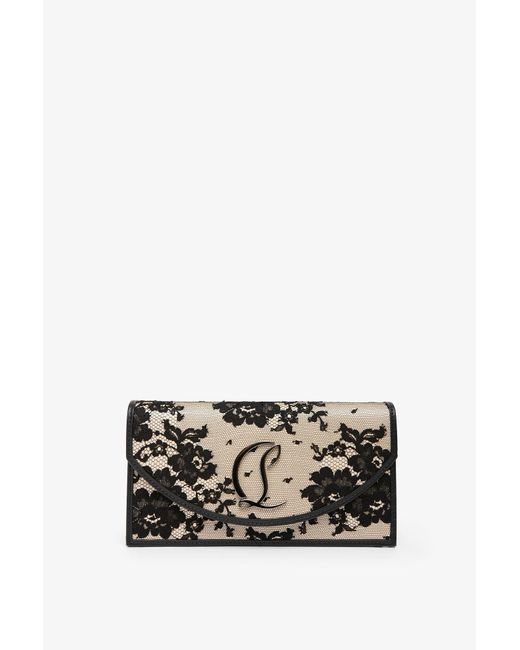 Christian Louboutin White Loubi54 Black Clutch